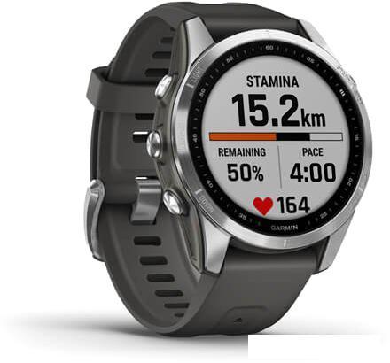 Умные часы Garmin Fenix 7S 42 мм (серебристый/графитовый) - фото 3 - id-p214903221