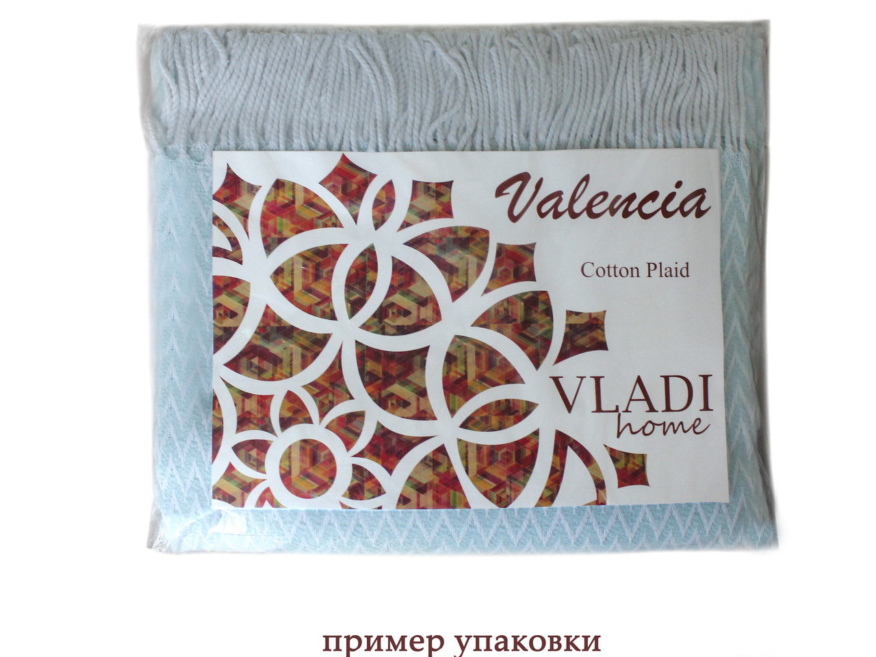 Хлопковый плед "Vladi" Валенсия 170х210 06/HARRY, белый-дым-ярк.роз - фото 2 - id-p214977602