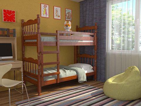 Двухъярусная кровать Соня массив сосны без ящиков (3 варианта цвета) фабрика Браво - фото 7 - id-p181385679