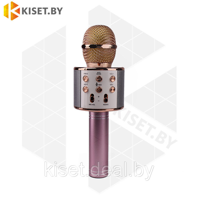 Караоке-микрофон беспроводной Profit WS-858 розовый - фото 1 - id-p214996467