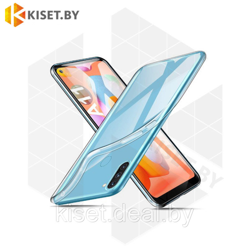 Силиконовый чехол Ultra Thin TPU для Samsung Galaxy M11 прозрачный - фото 2 - id-p214996470