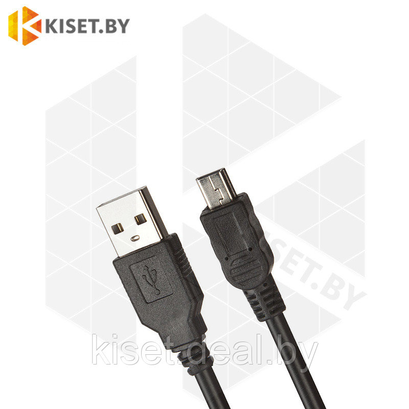 Кабель зарядки и синхронизации KST USB-A - miniUSB 1m черный