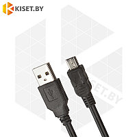 Кабель зарядки и синхронизации KST USB-A - miniUSB 1m черный