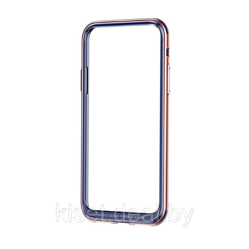 Чехол Baseus Platinum Metal Border FRAPIPHX-B0R для iPhone X розовое золото - фото 1 - id-p214998518