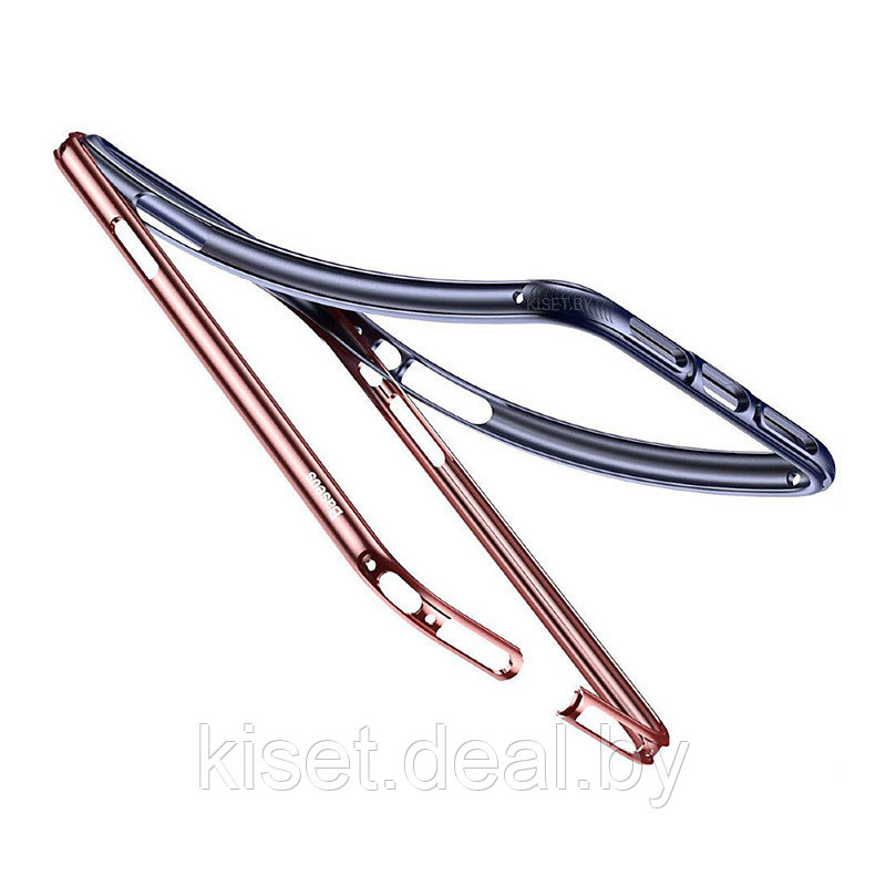 Чехол Baseus Platinum Metal Border FRAPIPHX-B0R для iPhone X розовое золото - фото 2 - id-p214998518