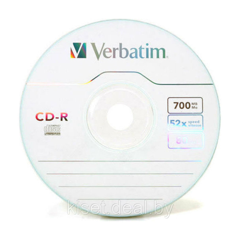 Оптический диск Verbatim CD-R 52x 700MB - фото 1 - id-p214999188