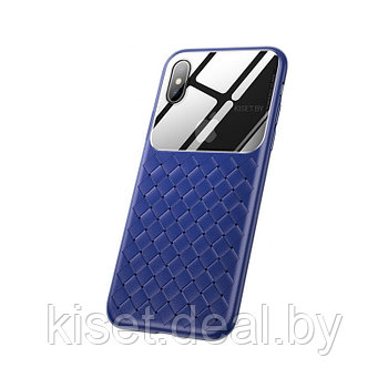 Чехол Baseus Glass & Weaving WIAPIPH58-BL03 для iPhone X / Xs синий
