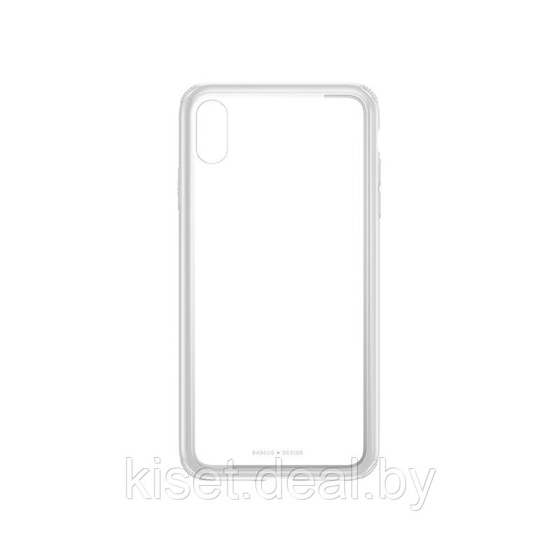 Чехол Baseus See-through glass WIAPIPH65-YS02 для iPhone XS Max белый - фото 1 - id-p214998535