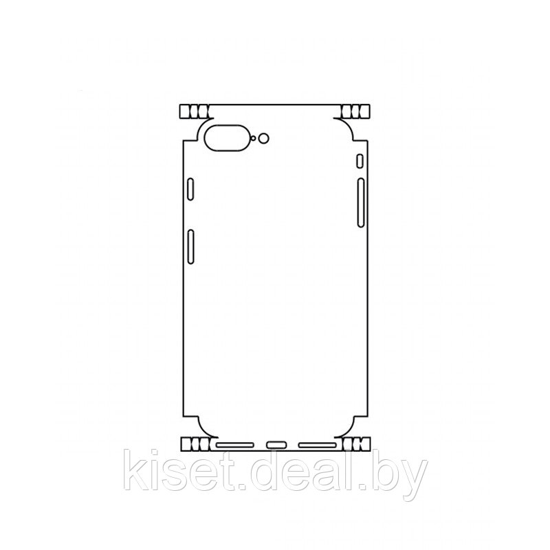 Защитная гидрогелевая пленка KST HG для Apple iPhone 7 Plus на заднюю крышку и боковые грани - фото 1 - id-p214997654