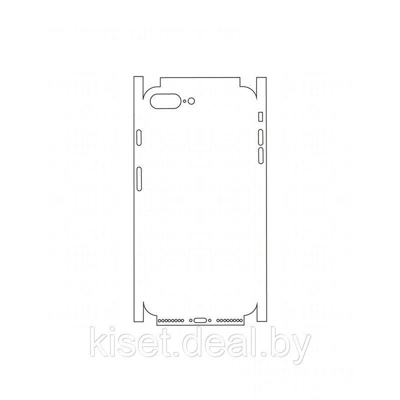 Защитная гидрогелевая пленка KST HG для Apple iPhone 8 Plus на заднюю крышку и боковые грани - фото 1 - id-p214997656