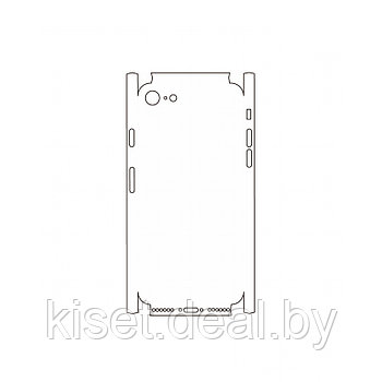 Защитная гидрогелевая пленка KST HG для Apple iPhone 7 на заднюю крышку и боковые грани
