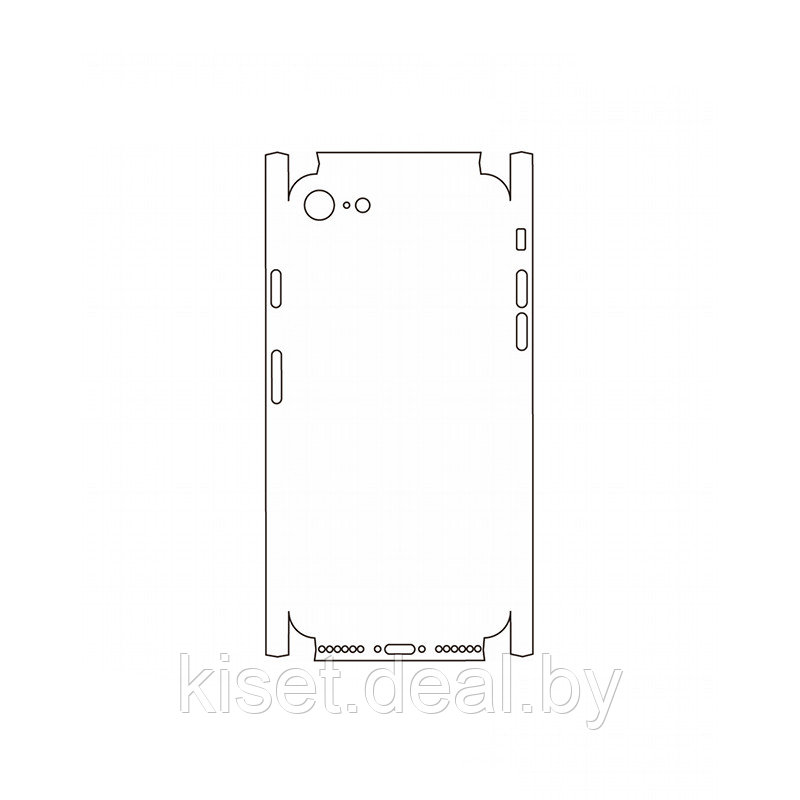 Защитная гидрогелевая пленка KST HG для Apple iPhone 7 на заднюю крышку и боковые грани - фото 1 - id-p214997658