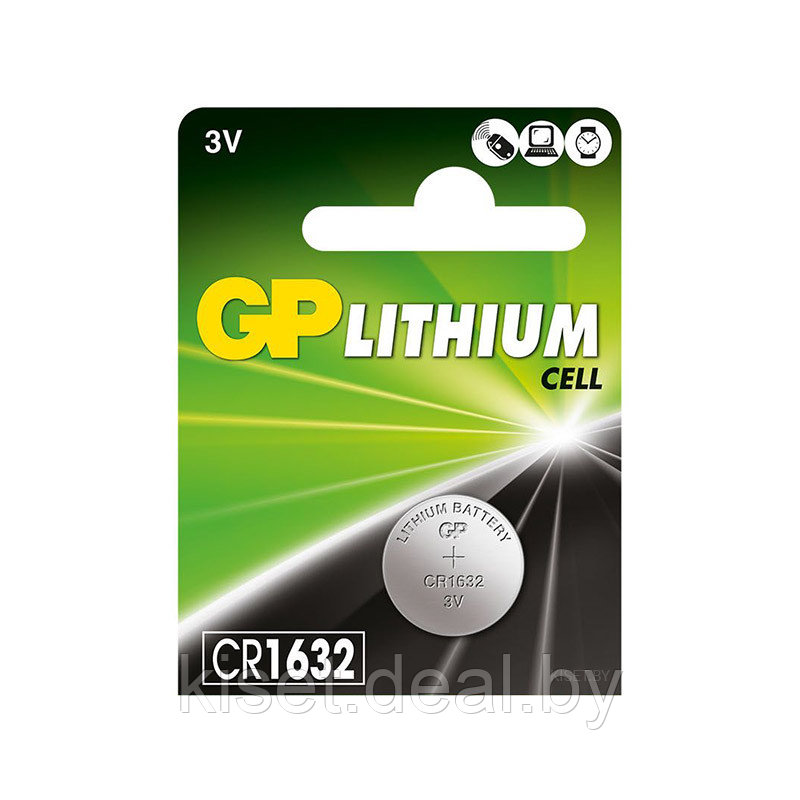 Батарейка GP CR1632 3V lithium - фото 1 - id-p214998575