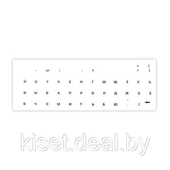 Виниловые наклейки прозрачные на клавиатуру (черные символы XXRU-V48410)