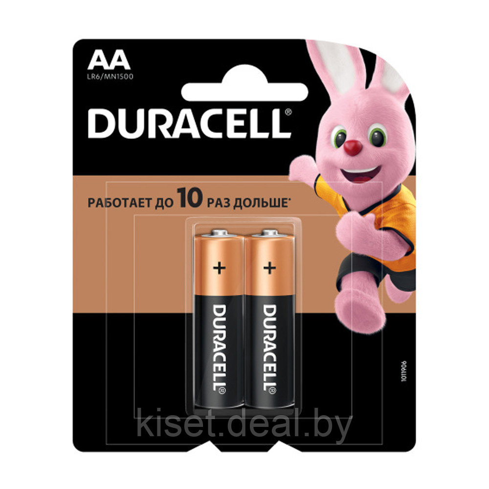 Батарейка AA Duracell LR6 MN1500 alkaline 2 шт - фото 1 - id-p214999319