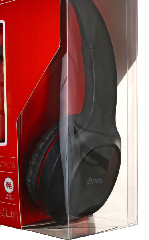 Наушники Hoco W24 черные с красным