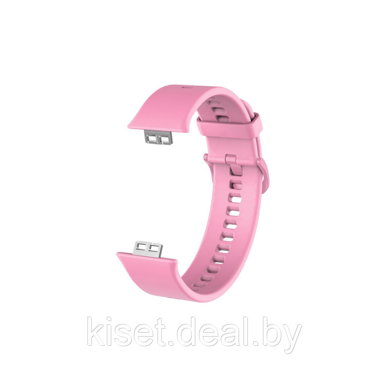 Силиконовый ремешок для Huawei Watch FIT розовый - фото 1 - id-p214998659