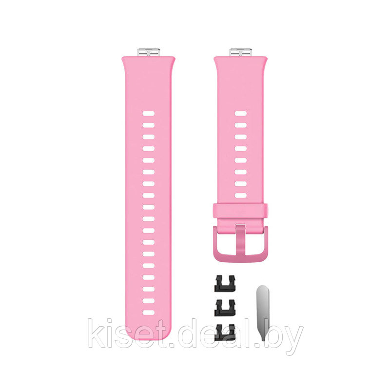 Силиконовый ремешок для Huawei Watch FIT розовый - фото 2 - id-p214998659