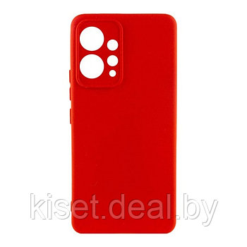 Soft-touch бампер Silicone Cover для Xiaomi Redmi Note 12 4G красный с закрытым низом