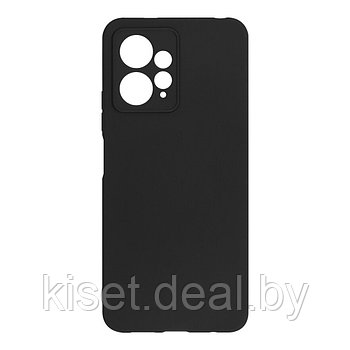 Soft-touch бампер KST Silicone Cover для Xiaomi Redmi Note 12 4G черный с закрытым низом