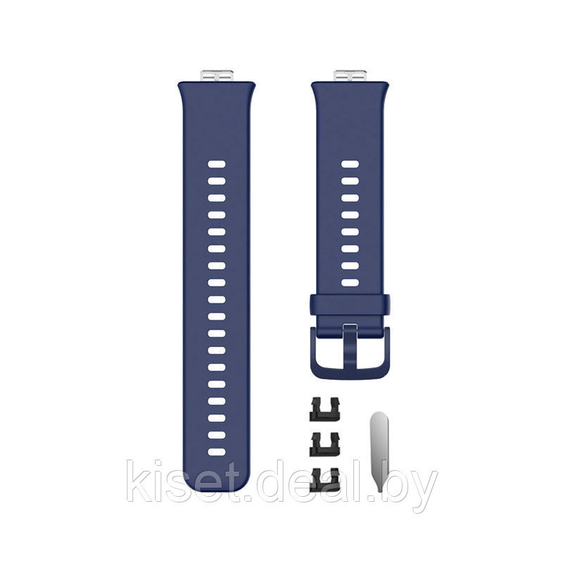 Силиконовый ремешок для Huawei Watch FIT синий - фото 2 - id-p214998691