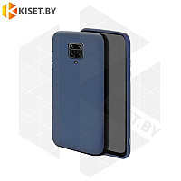 Силиконовый чехол Matte Case для Xiaomi Redmi Note 9 Pro / Redmi Note 9S синий