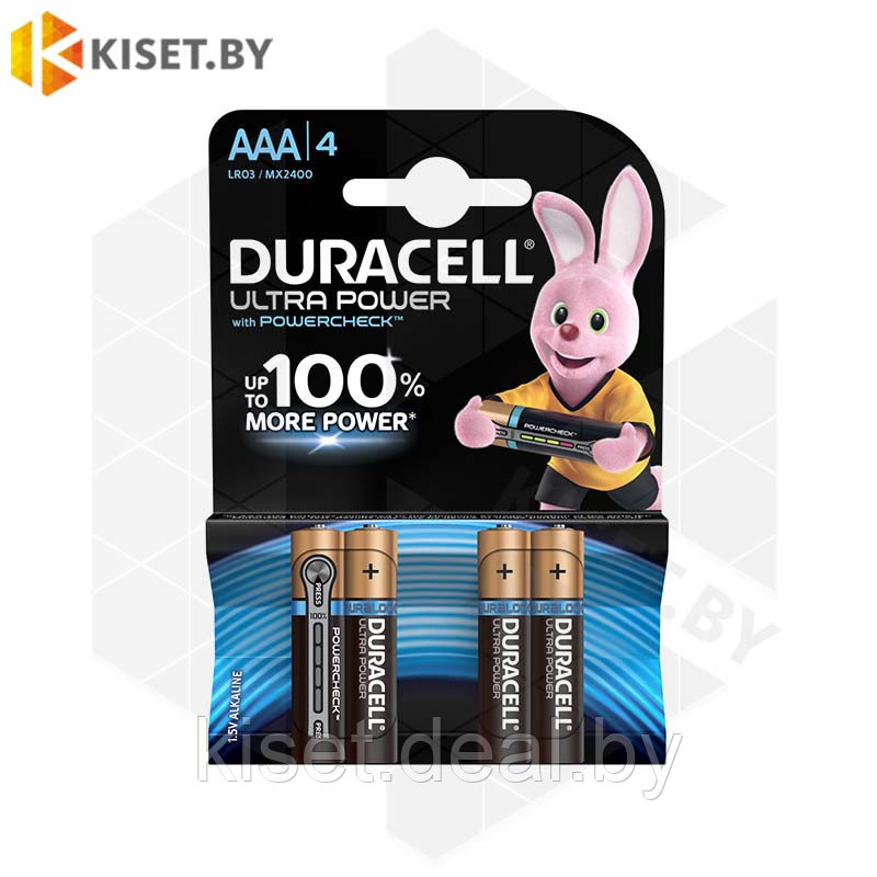 Батарейка AAA Duracell ULTRA LR03 MX2400 4 шт - фото 1 - id-p214996860