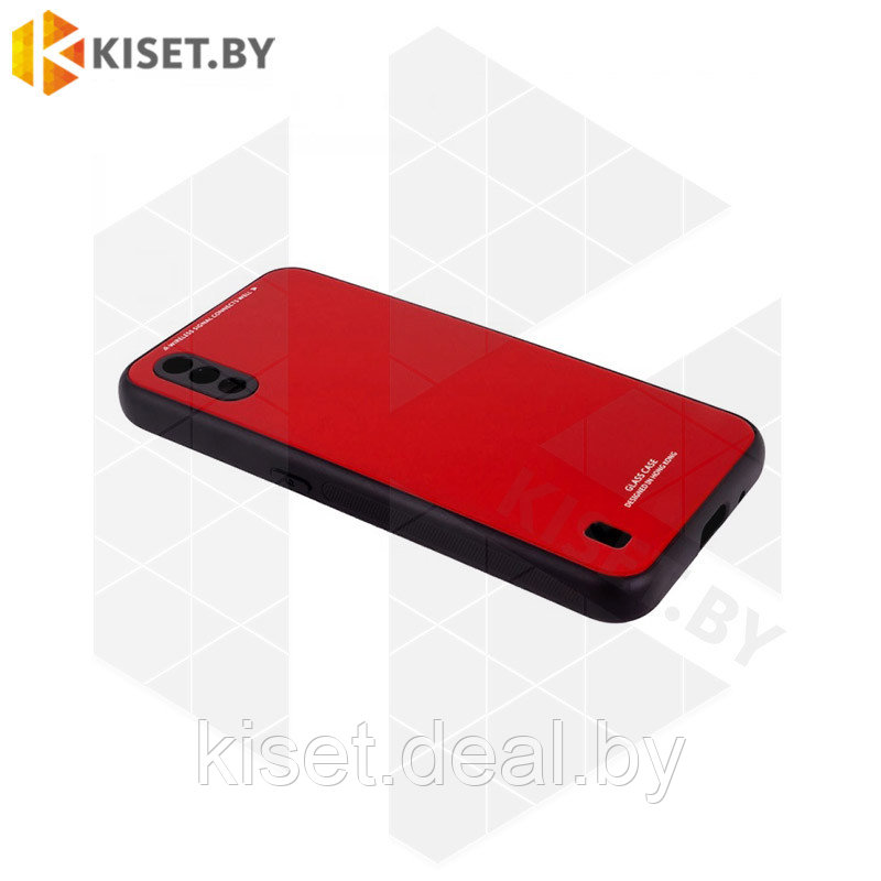 Чехол-бампер Glassy Case для Samsung Galaxy M01 красный - фото 2 - id-p214996953