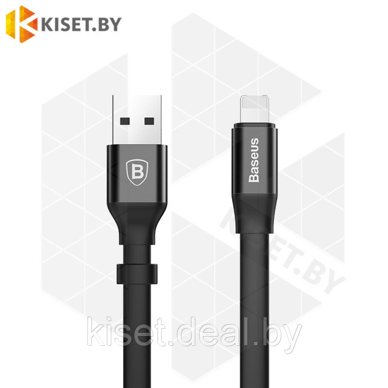 Кабель Baseus Two-in-one Portable CALMBJ-A01 USB-A - Lightning / MicroUSB 2A 1.2m черный - фото 1 - id-p214996963