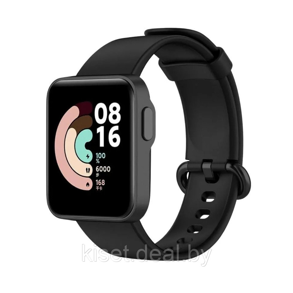 Силиконовый ремешок для Xiaomi Mi Watch Lite черный - фото 1 - id-p214999495