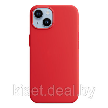 Бампер Silicone Case для iPhone 14 красный