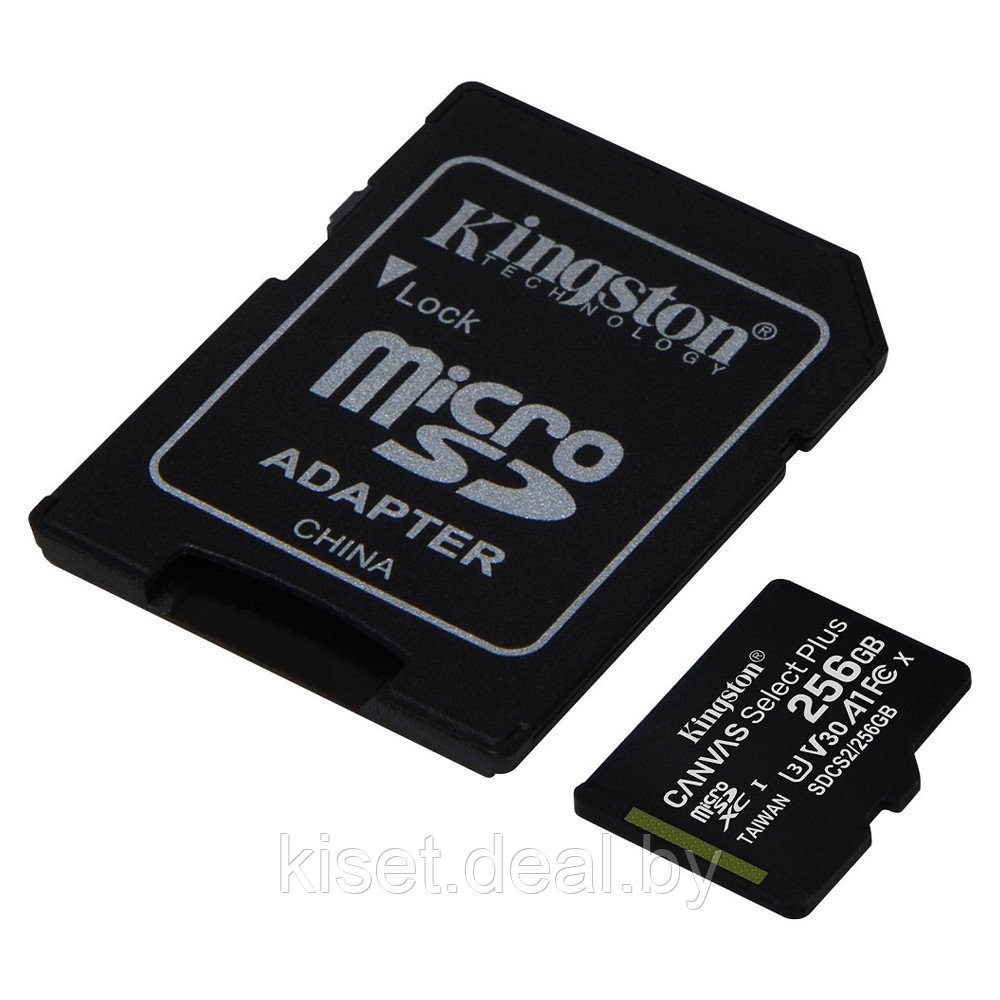 Карта памяти Kingston Canvas Select Plus microSDHC 256Gb (SDCS2/256GB) - фото 2 - id-p214999548