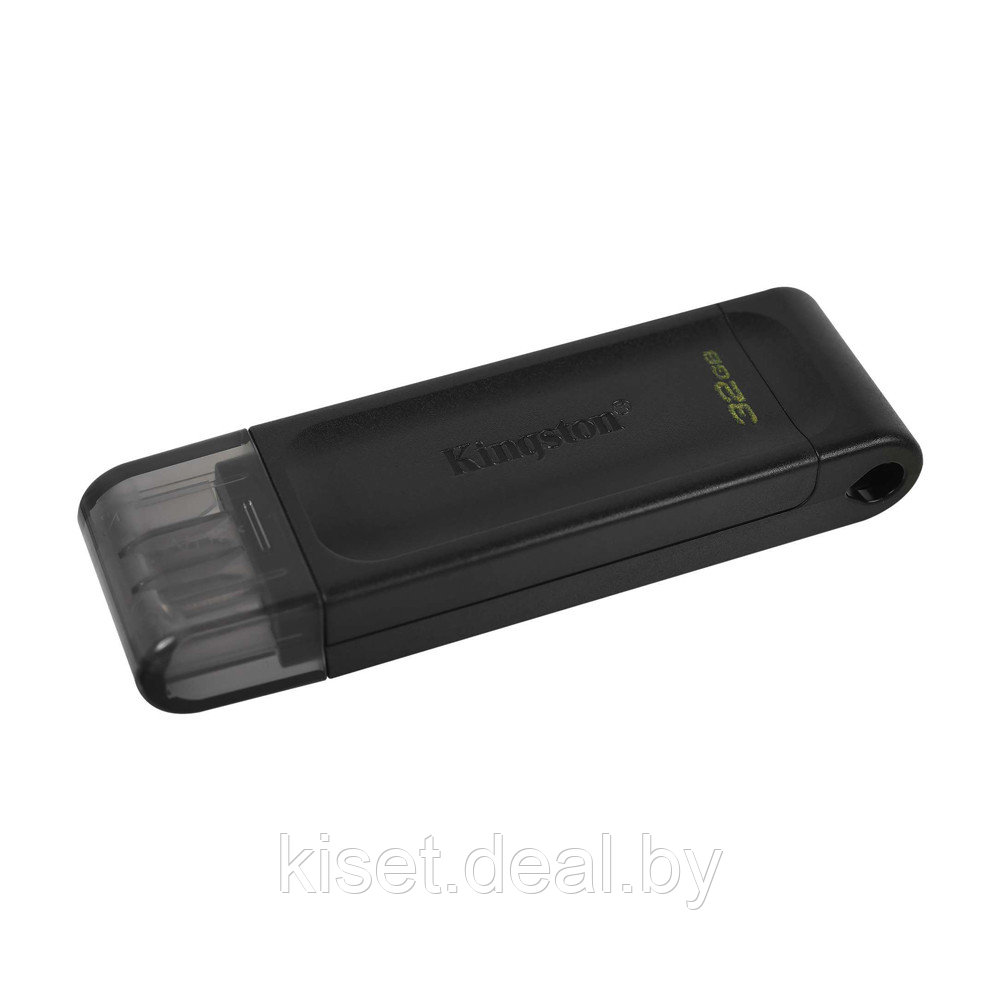 Флешка Type-C Flash Kingston DataTraveler 70 32GB (DT70/32GB) черный - фото 2 - id-p214999552