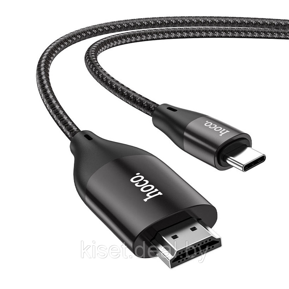 Переходник-кабель Hoco UA16 c Type-C на HDMI 4k 30Hz 2m черный - фото 1 - id-p214999578