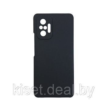 Soft-touch бампер KST Silicone Cover для Xiaomi Redmi Note 10 Pro черный