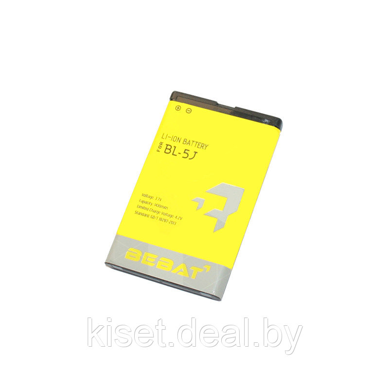 Аккумулятор BEBAT BL-5J для Nokia 5800/5228/5233/Lumia 520/525/530/N900/X1-00/X6-00/C3-00/Explay TV240 - фото 1 - id-p214996256