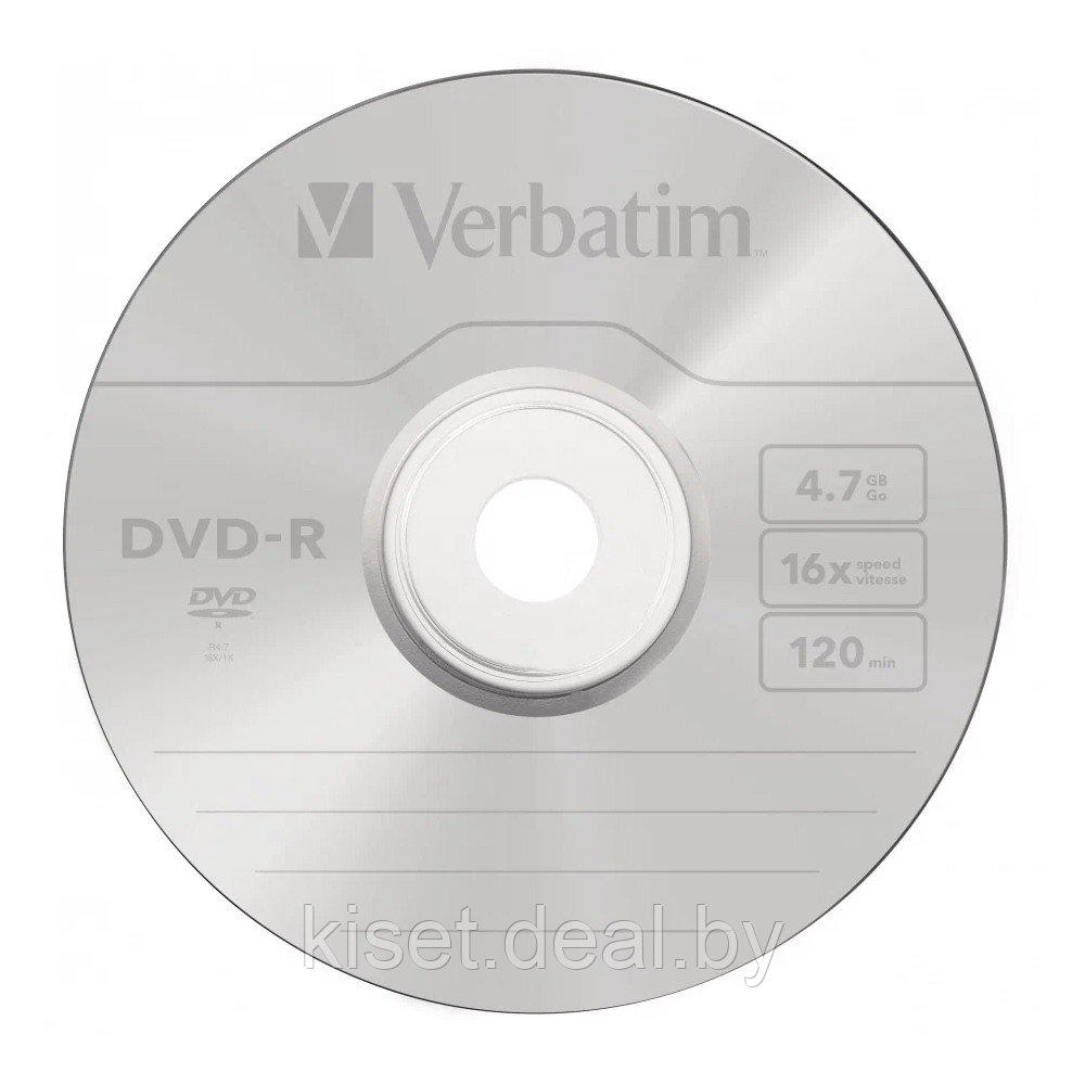 Оптический диск Verbatim DVD-R 16x 4.7 GB 120min - фото 1 - id-p214998911