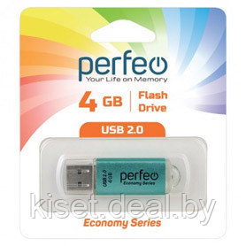 Флешка USB Flash Perfeo PF-E01G004ES 4GB USB2.0 зеленый