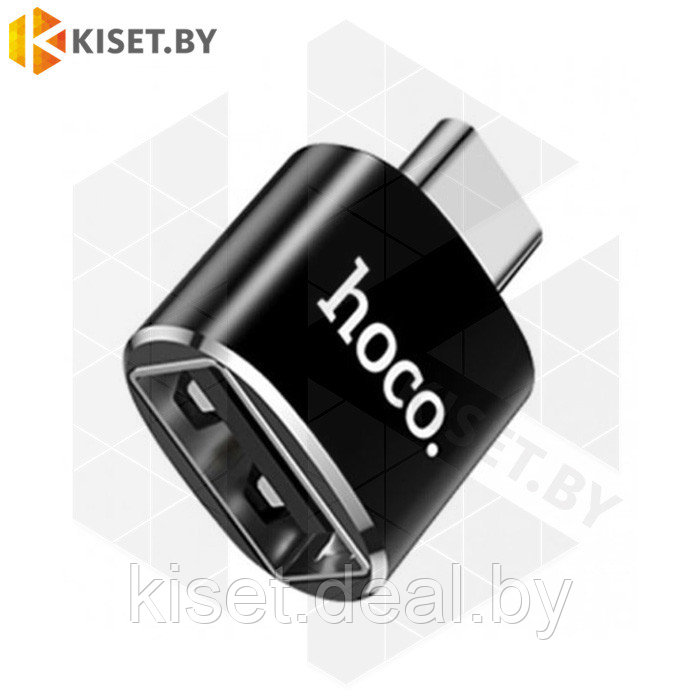 OTG конвертер Hoco UA5 c USB на Type-C черный - фото 1 - id-p214996308