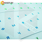 Виниловые наклейки прозрачные на клавиатуру (синие символы XXRU-V48402), фото 2