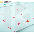 Виниловые наклейки прозрачные на клавиатуру (красные символы XXRU-V48404), фото 2