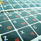 Виниловые наклейки черные на клавиатуру (красные символы ENRU-V48104), фото 2