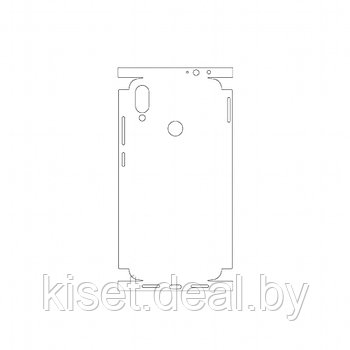 Защитная гидрогелевая пленка KST HG для Xiaomi Redmi Note 7 Pro на заднюю крышку и боковые грани