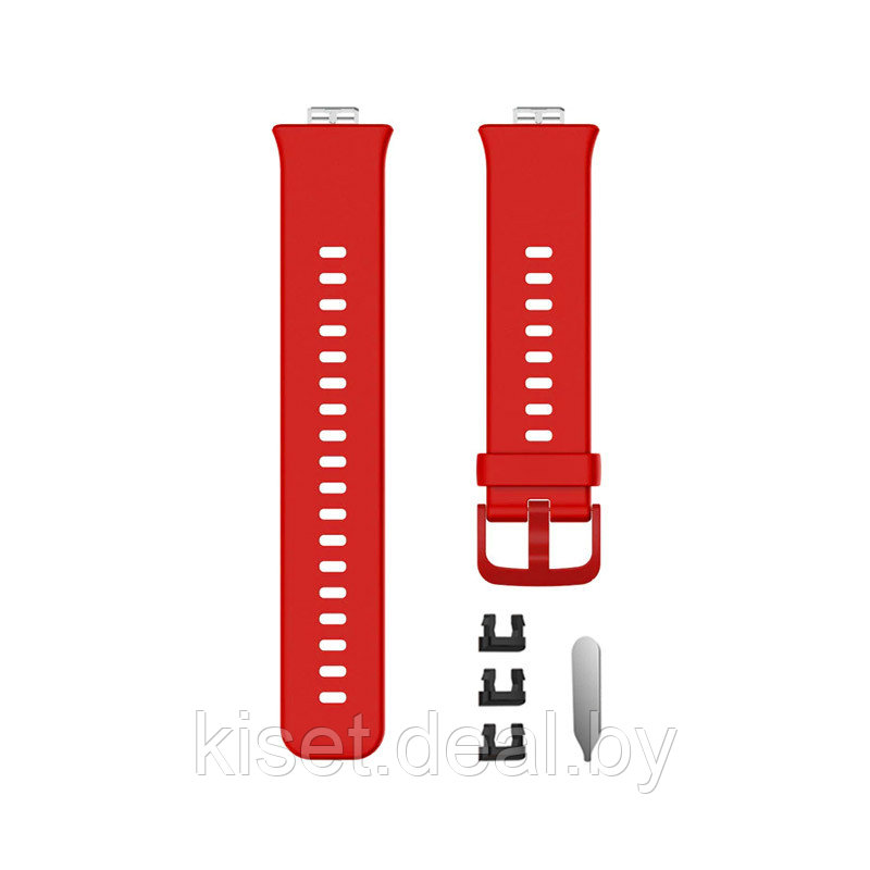 Силиконовый ремешок для Huawei Watch FIT красный - фото 2 - id-p214999017