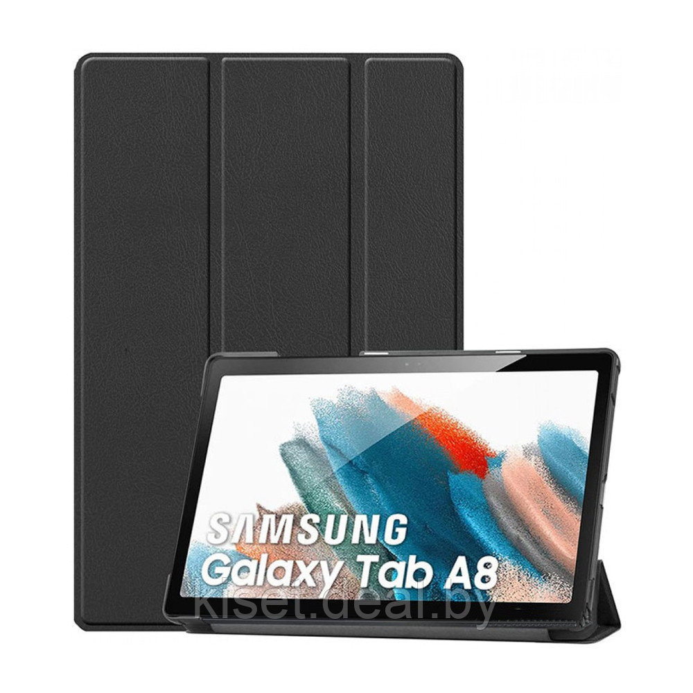 Чехол-книжка KST Smart Case для Samsung Galaxy Tab A8 10.5 2021 (SM-X200 / SM-X205) черный - фото 1 - id-p214999043