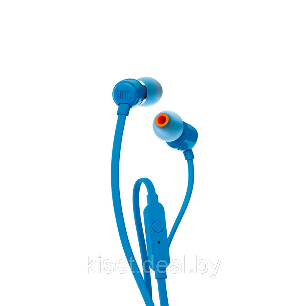 Гарнитурные наушники JBL TUNE110 (T110) 1.2m синий - фото 2 - id-p214999059