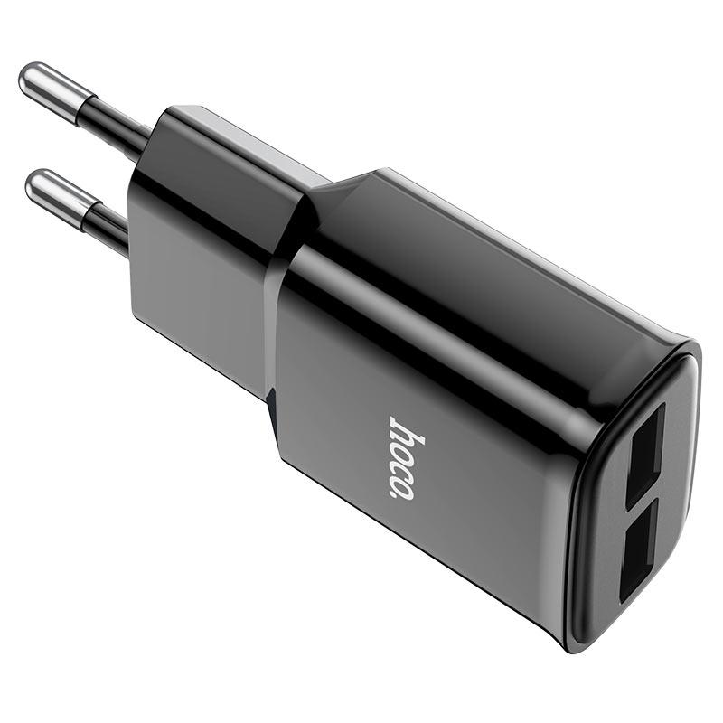 Сетевое зарядное устройствоC88A Star round dual port charger(EU) черный - фото 1 - id-p215001579