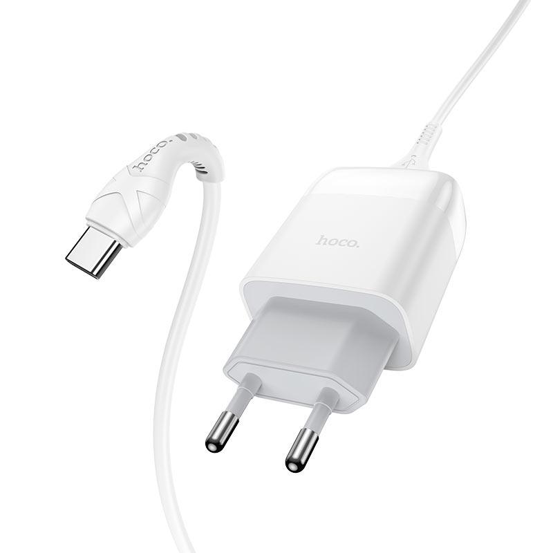 Сетевое зарядное устройствоC72Q Glorious single port QC3.0 charger set(Type-C)(EU) белый - фото 1 - id-p215001517