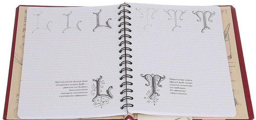 SketchBook. Визуальный экспресс-курс по рисованию. Искусство простой каллиграфии (темно-красный) - фото 4 - id-p215003320