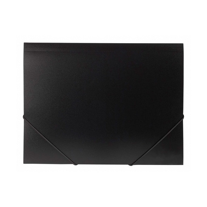 Папка пластиковая Hatber Standard на резинке А4, черная - фото 1 - id-p215003512